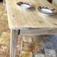 French solid oak farmhouse table 239x89 Raw patinated