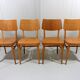 Set of 8 wooden dining chairs 1950’s