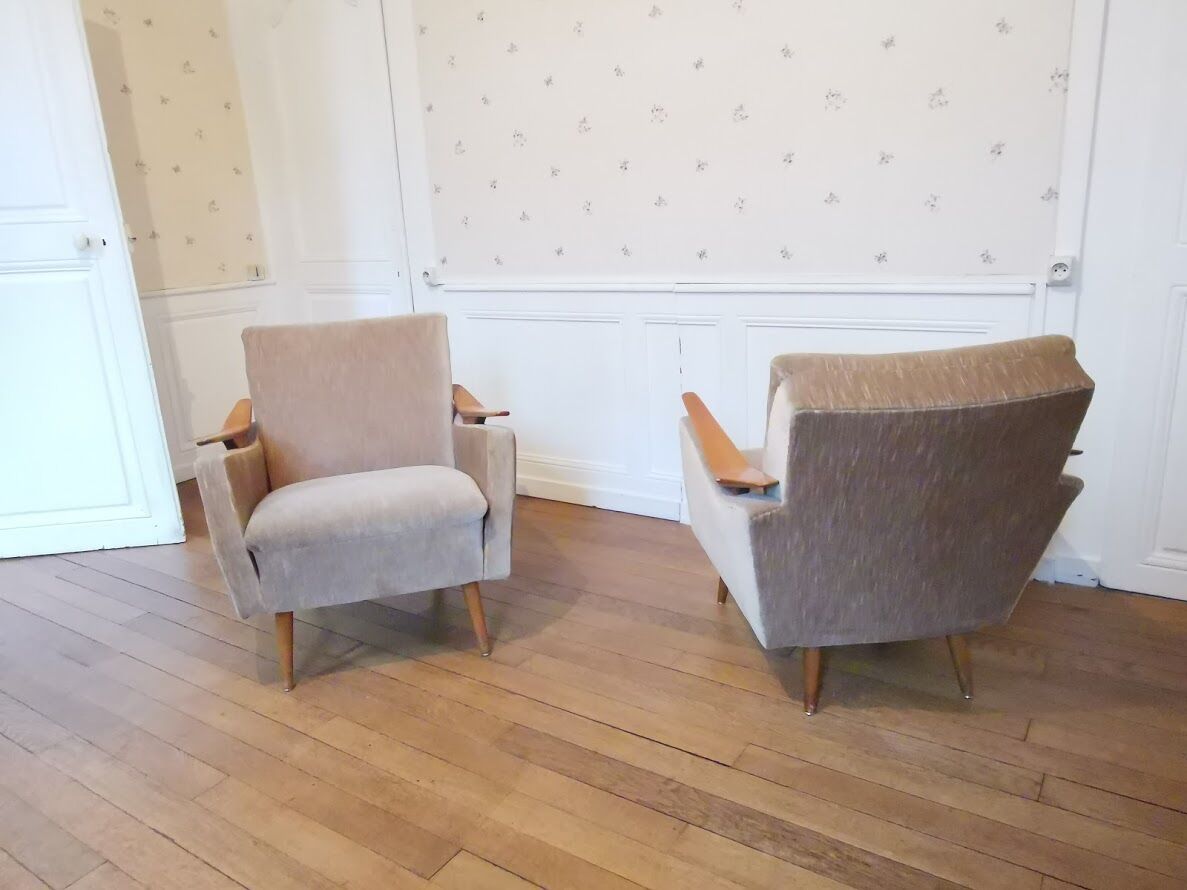 1/2 Scandinavian club chair green velvet water