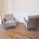 Fauteuils club scandinave velours vert d eau