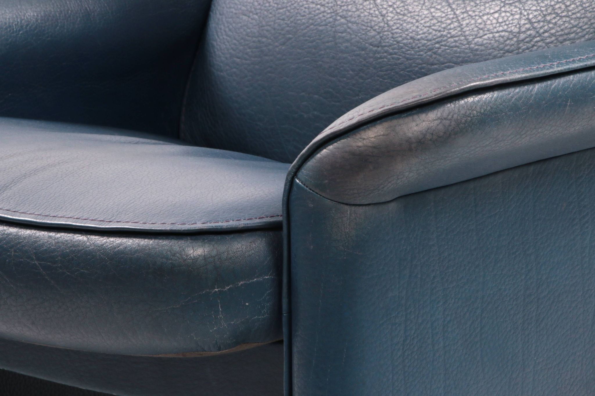 De Sede DS 50 Relax armchair with Hocker leather Petrol colour, 1980 Switzerland