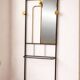 1960s modernist wardrobe. Gold lacquered metal.