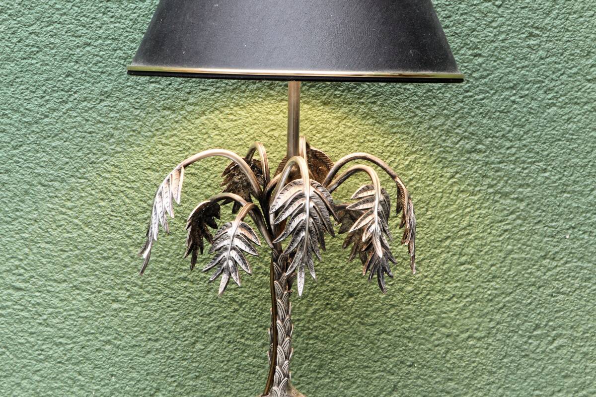 Silver-plated palm lamp, 1910, Thomas Bradbury & Sons
