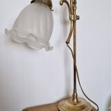 Art Nouveau table lamp with tulip shade