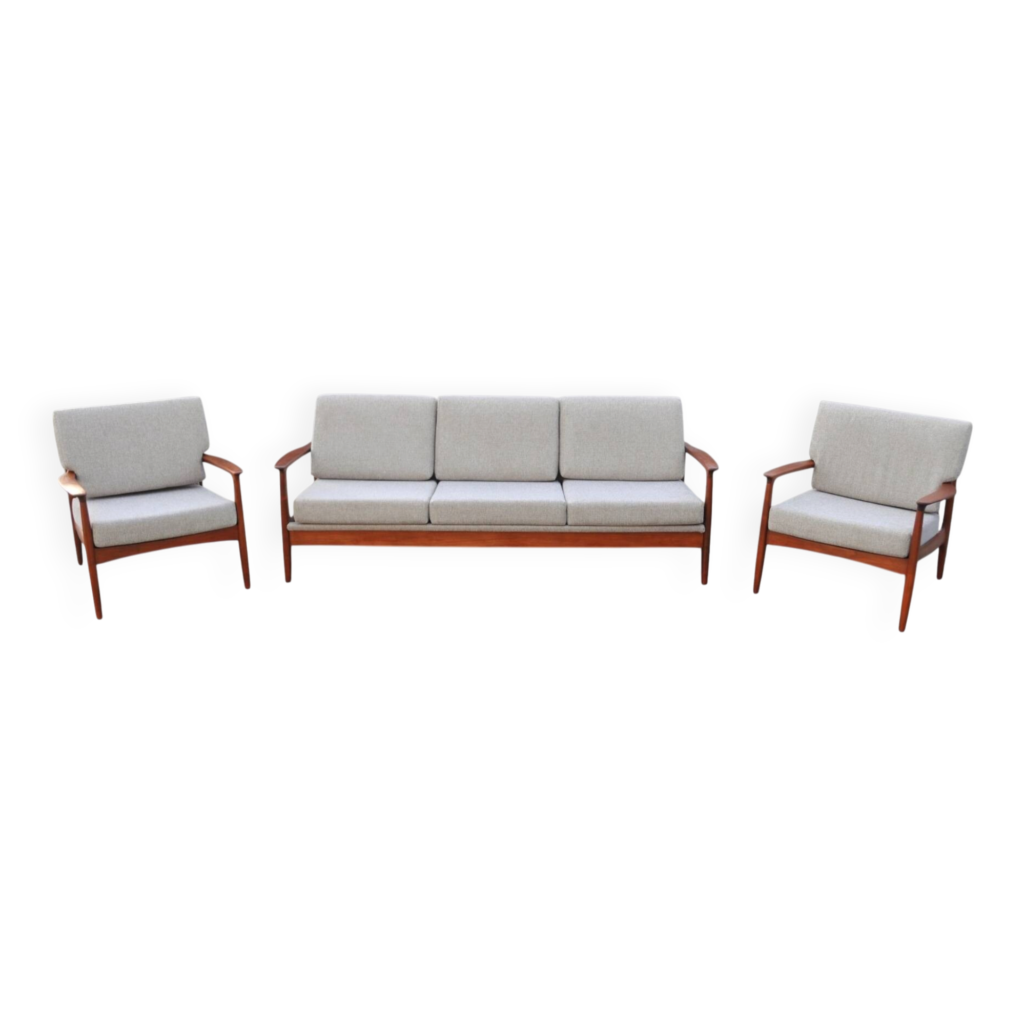 Eugen Schmidt Soloform vintage Teak Sofa und 2 Sessel
