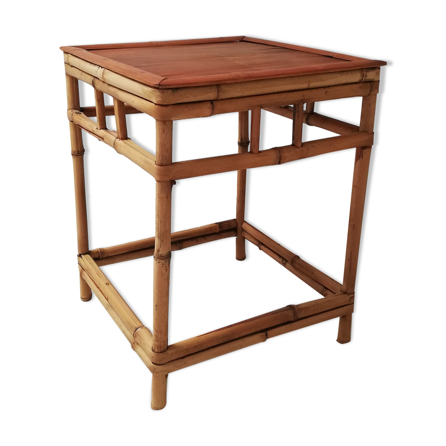 Vintage rattan table