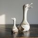 Vintage 1980s duo carafe and miniature bottle Haviland Castel after Sandoz for Chabot.