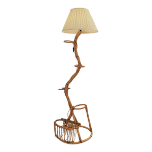 lampadaire en rotin,