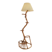 Lampadaire en rotin, années 60
