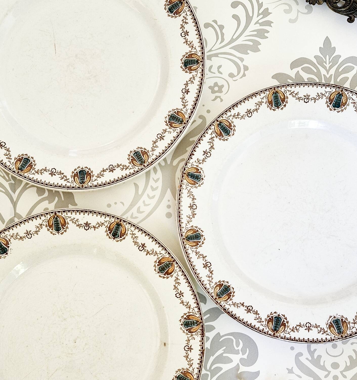 Old flat plates Terre de Fer Cadix Clairefontaine Léon Graves