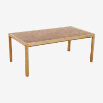 Scandinavian coffee table in standing wood marquetry