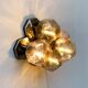 Vintage German wall or ceiling lamp from the space age in chrome and glass by Motoko Ishii for Staff, 1970s.
