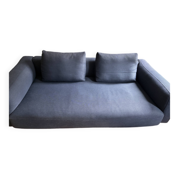 Canapé contemporain Zanotta en tissu bleu