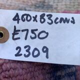 Vintage Turkish  Tribal Runner 460x83 cm veg dye wool rug tribal, handmade