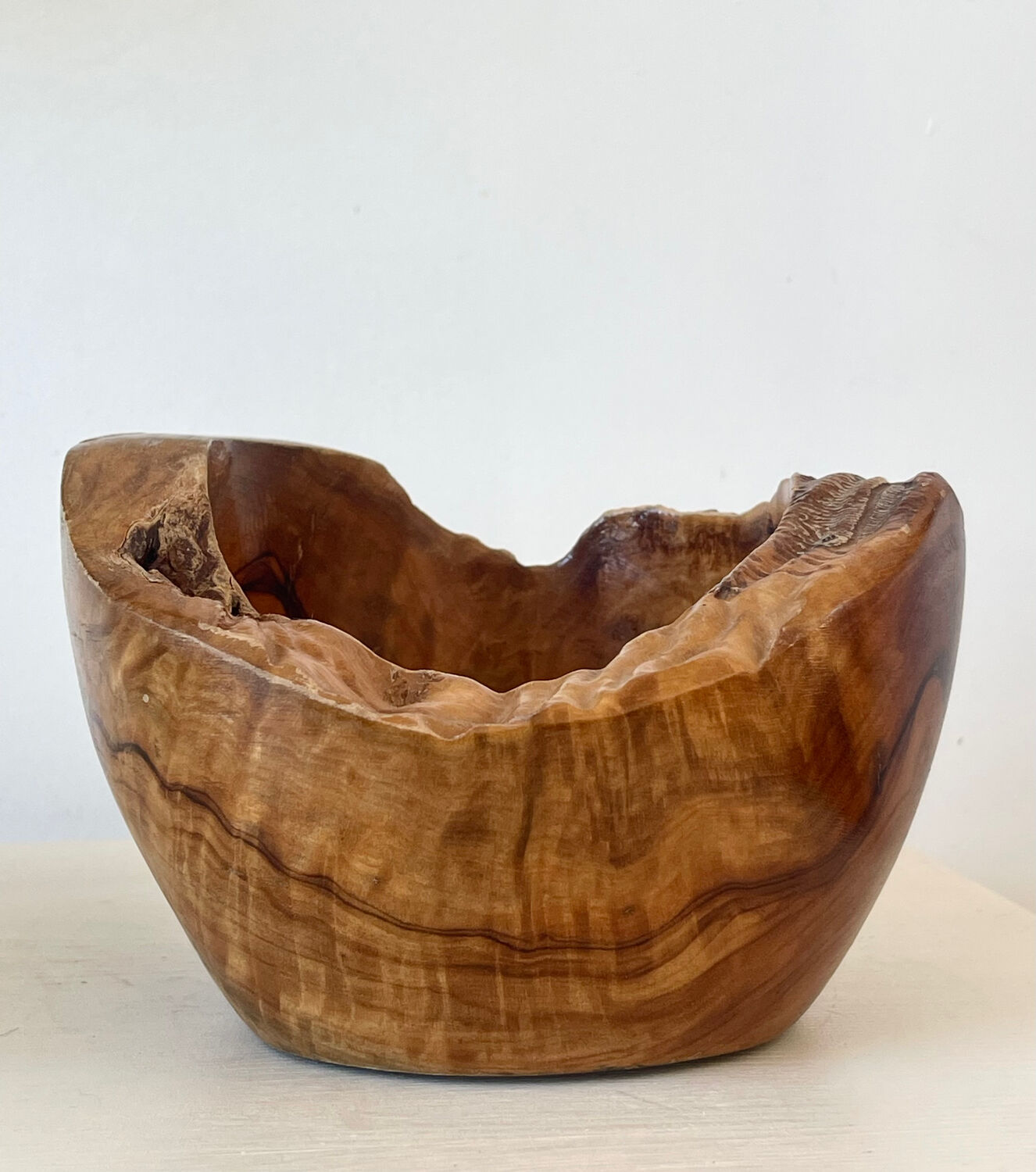 Olive wood catchall.