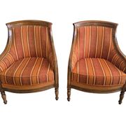 Pair of high-quality bergère armchairs – Manufacture SE