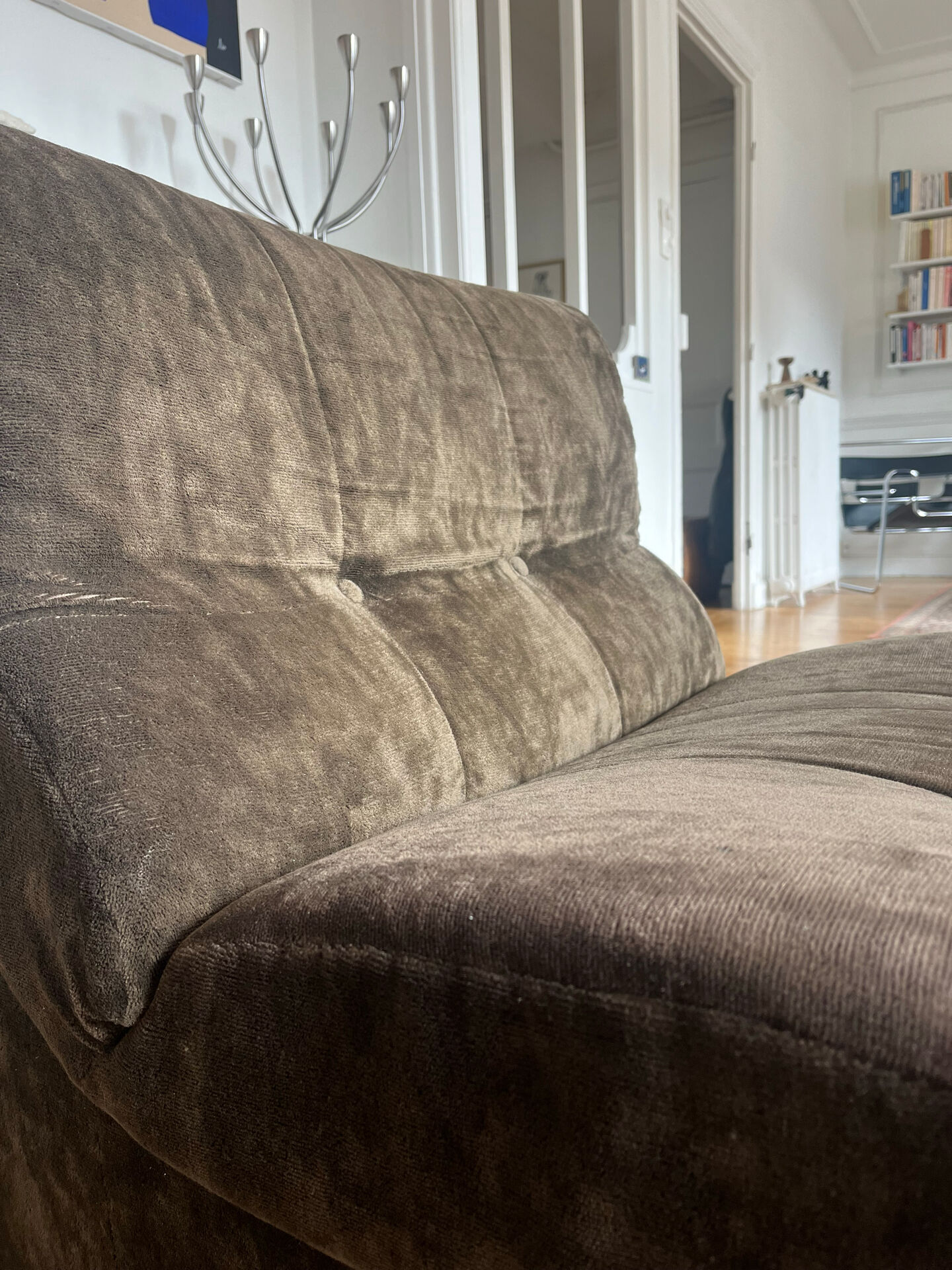 Vintage velvet armchair