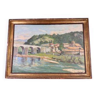 Morel: oil painting on panel circa 1900