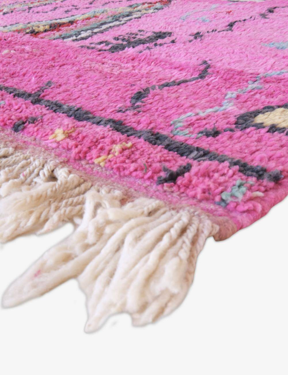 Pink Berber Rug - 261 x 171 cm