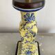 Ceramic lamp, 2 m fabric cable, cotton shade