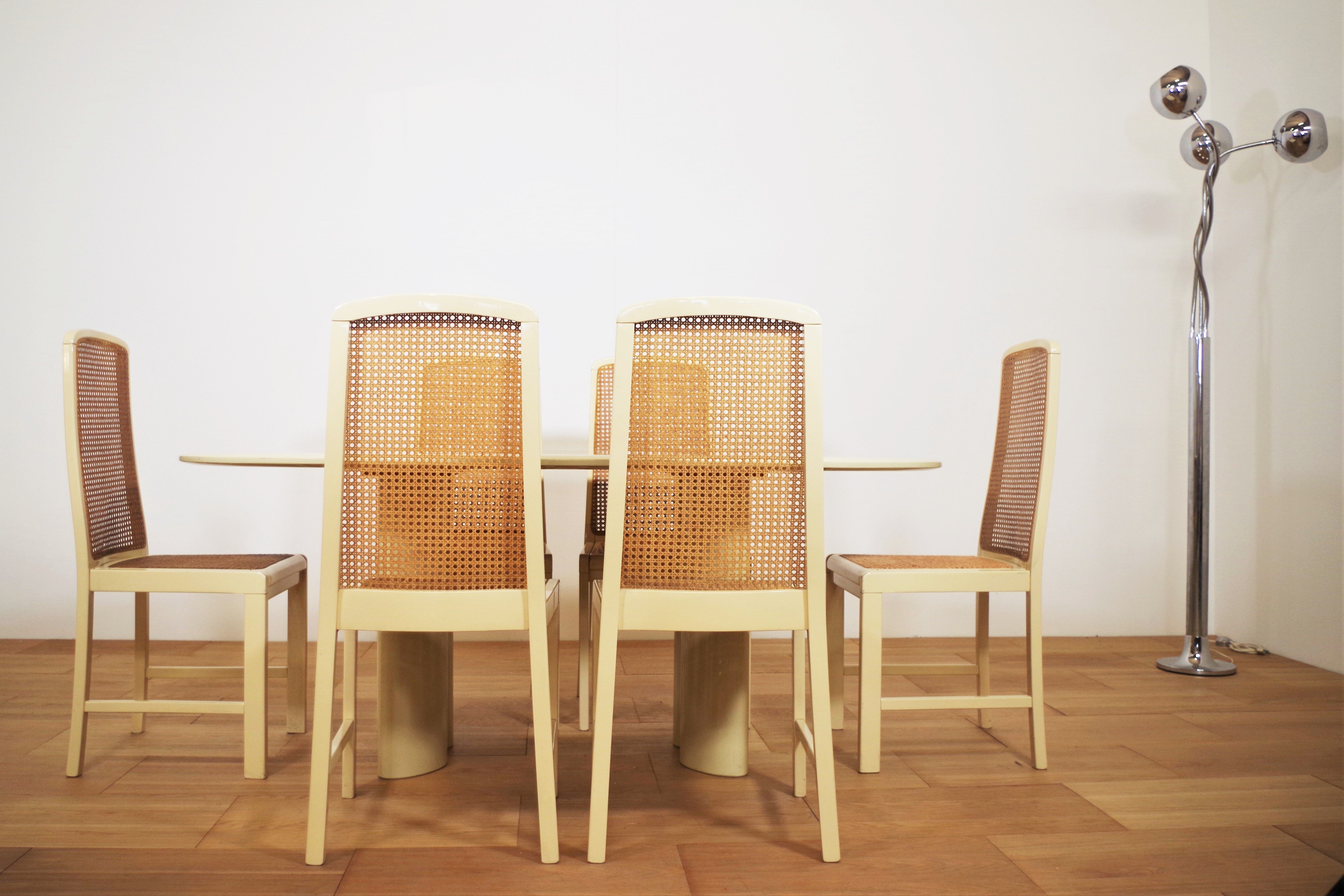 Table and 6 chairs by Mario Sabot from the 70s