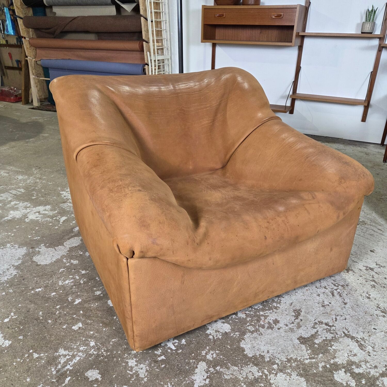 2x De Sede DS-46 vintage 1970s design leather lounge chair