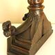 Etagère, applique murale ancienne, bois sculpté, porte statue