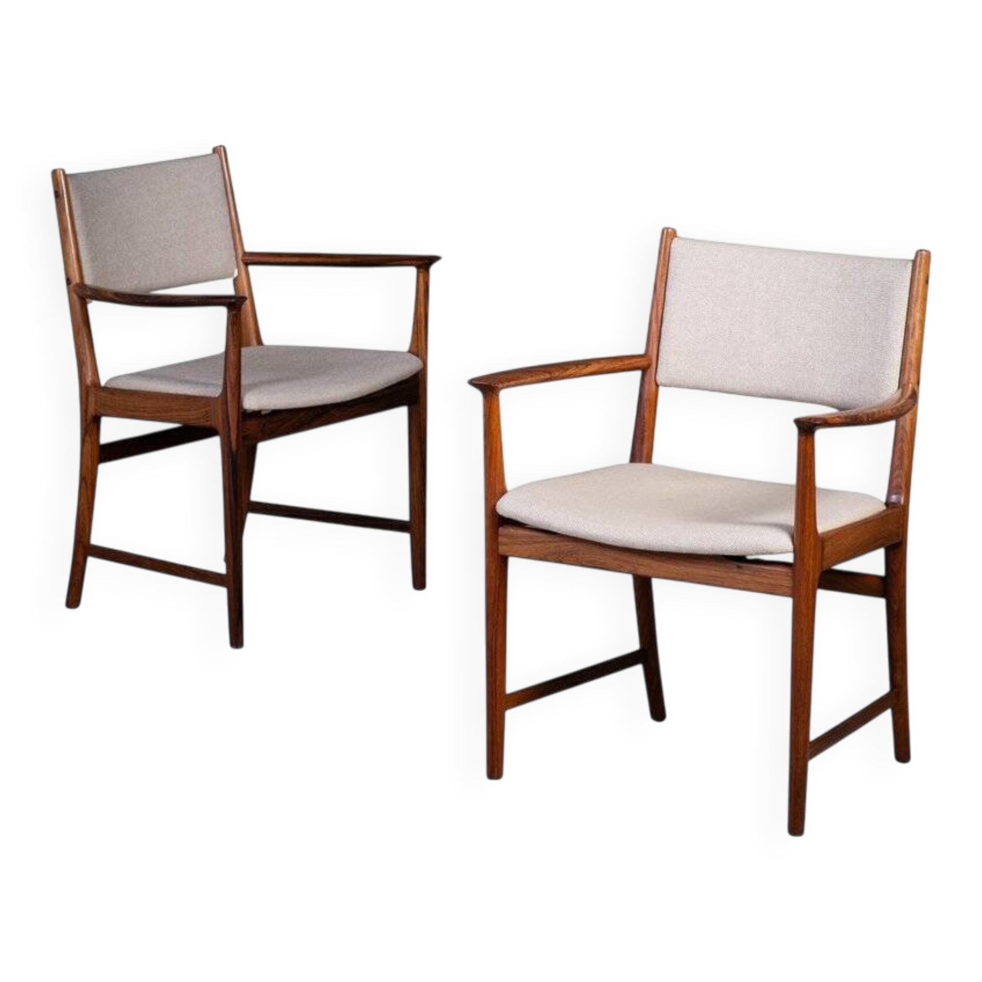 Rosewood armchairs attributed to Kai Lyngfelt Larsen for Søren Willadsen, 1960s, Set of 2