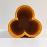 Postmodern Orange Yellow Glazed Ceramic Vase, Italy