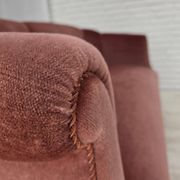 1960s, Danish 2-seater sofa, original pink furniture velour.