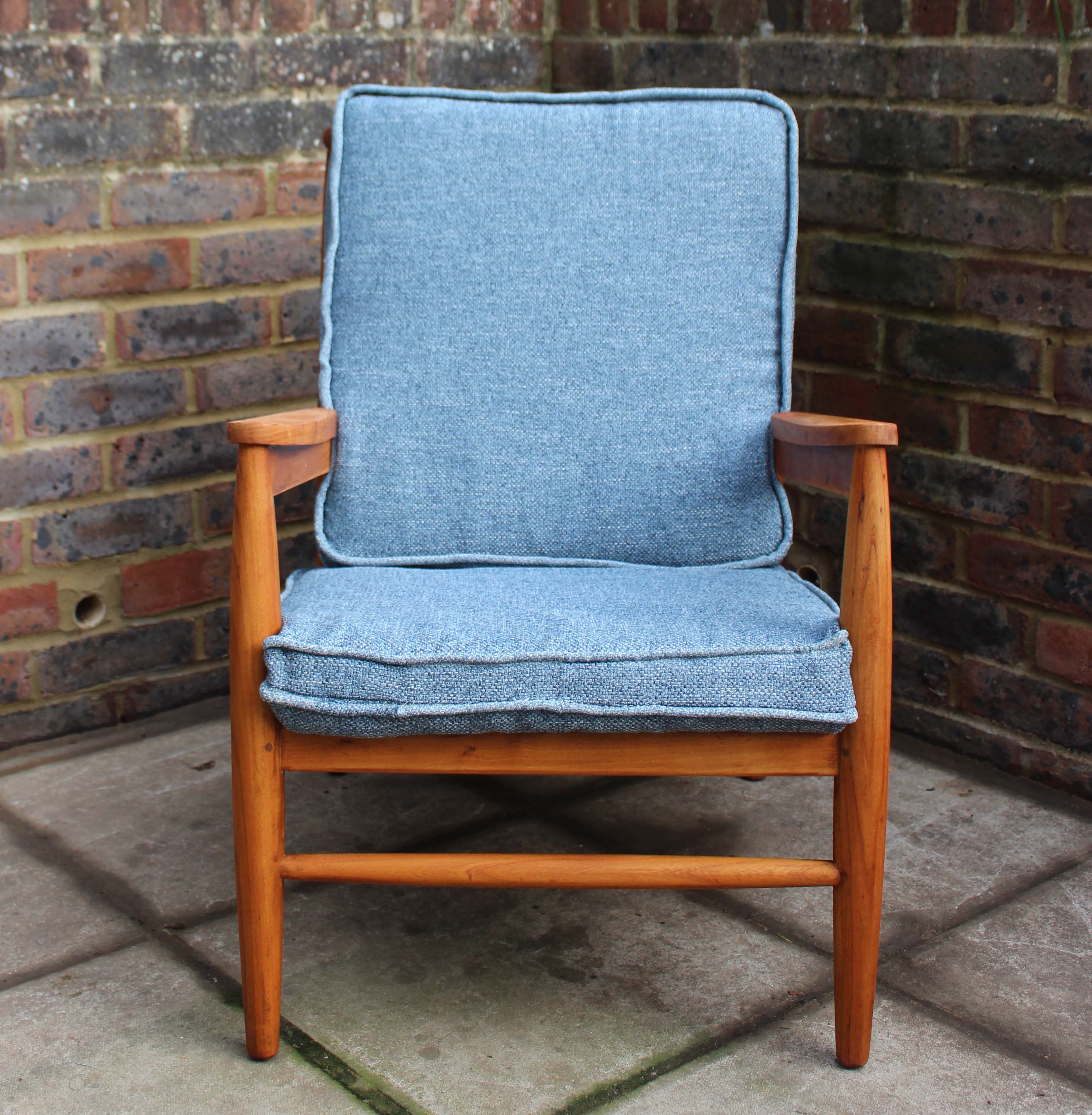 Midcentury teak lounge armchair by Scandart