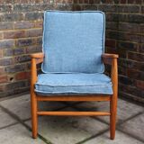 Midcentury teak lounge armchair by Scandart