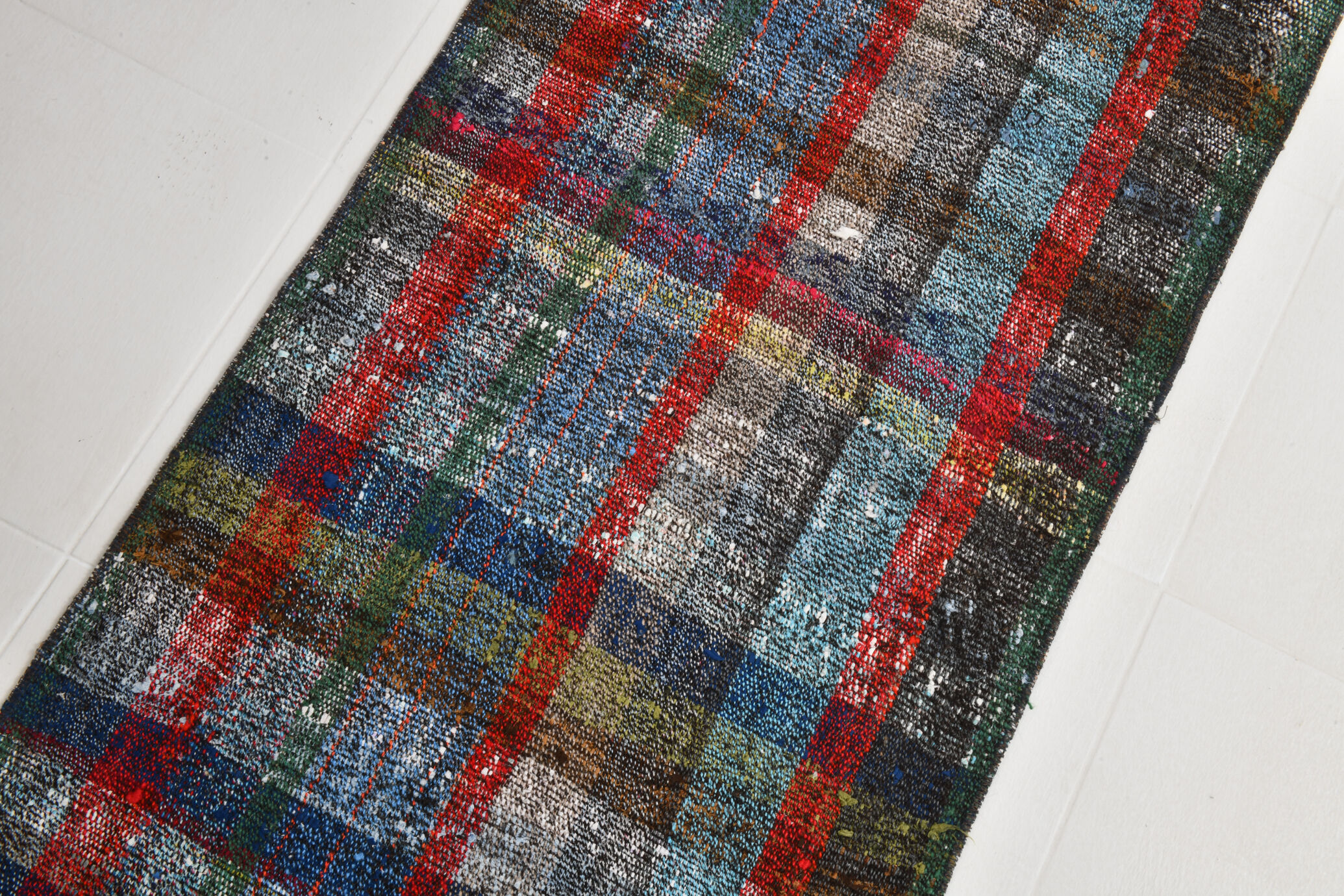 Flatweave Turkish runner rug 248x70cm
