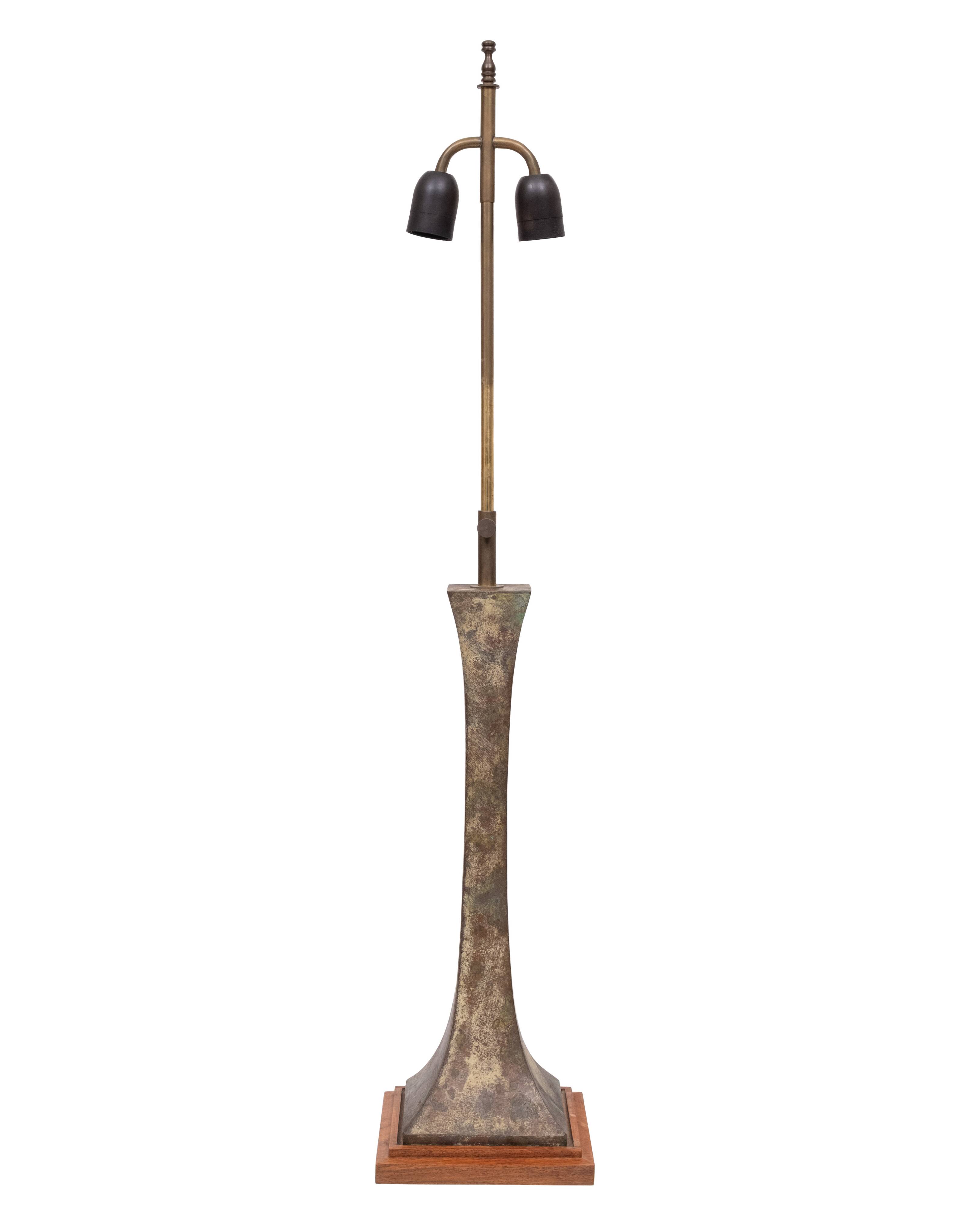 Stunning Stewart Ross James, Hansen Verdigris Bronze Table Lamp, circa 1960