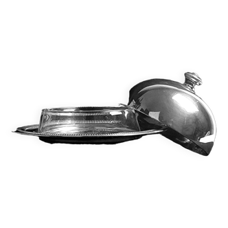 Silver metal caviar display