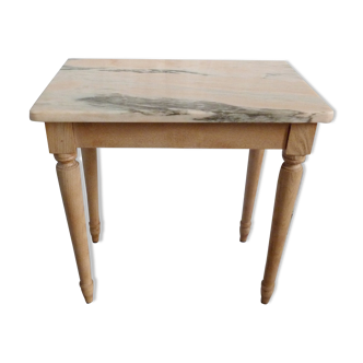 Pink marble table