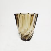Smoked glass whirlwind vase Lever