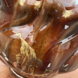 Flamed ceramic planter – in the style of Massier