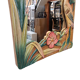 Vintage Balinese Wooden Mirror With Herons And Flowers, 1980/90s