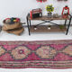 Tapis pastel rose & bleu vintage 315x85cm