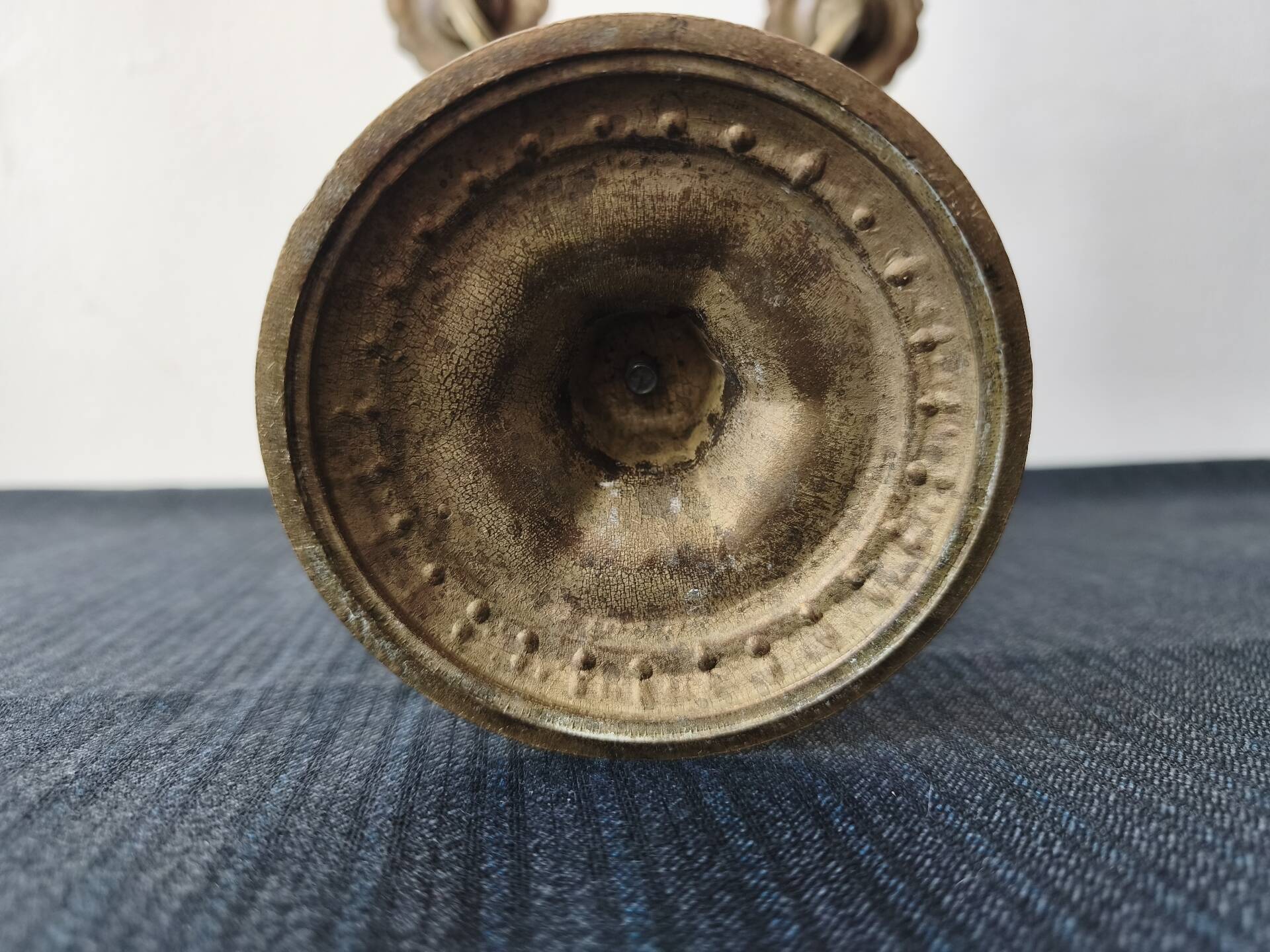 Five-branch candlestick, brass.