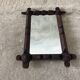 Tramp Art Wall Mirror - Hand-carved 19th Century