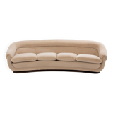 Walnut and mohair velvet sofa by Isa Bergamo, 1940s