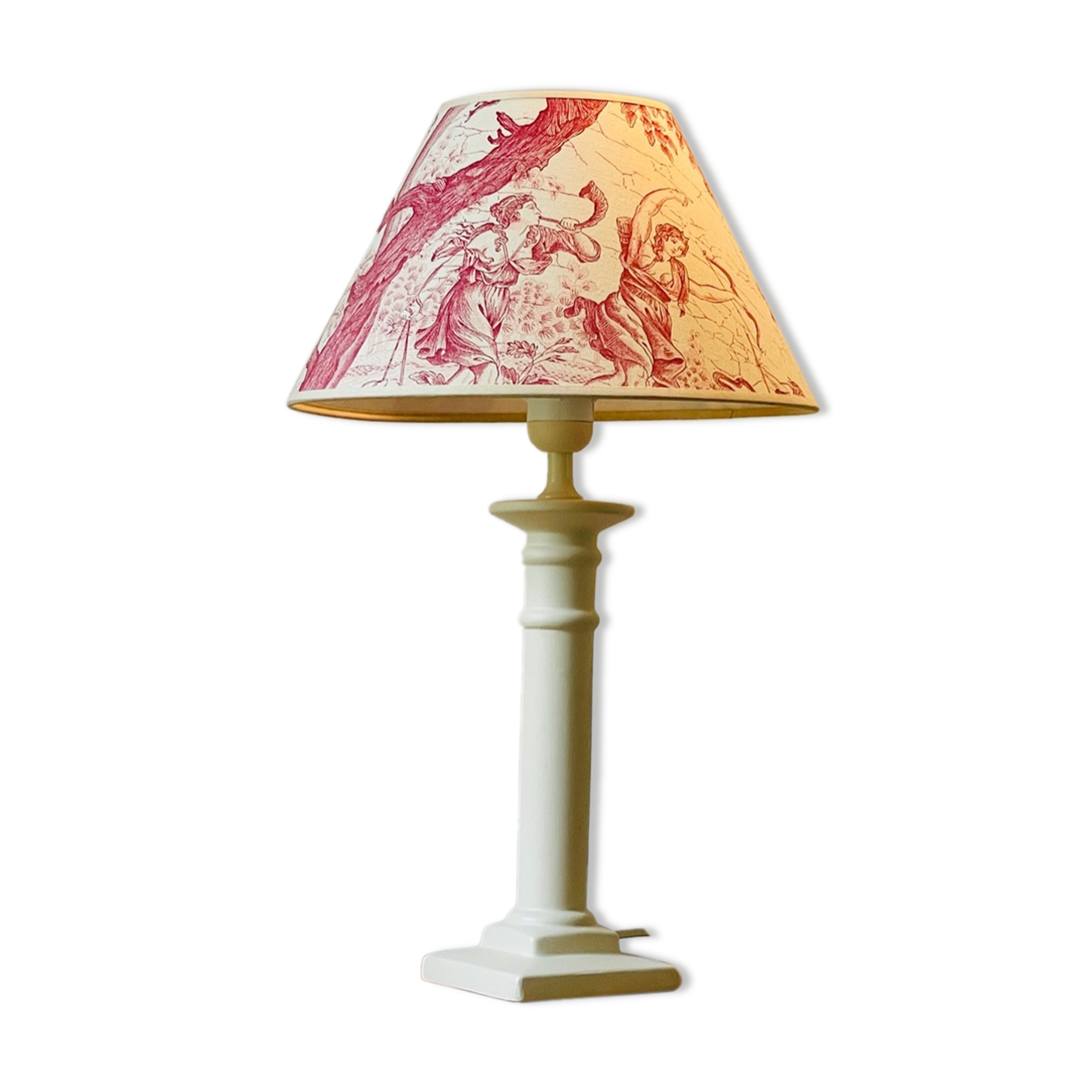 PLASTER TABLE LAMP BEIGE 90s