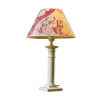 PLASTER TABLE LAMP BEIGE 90s