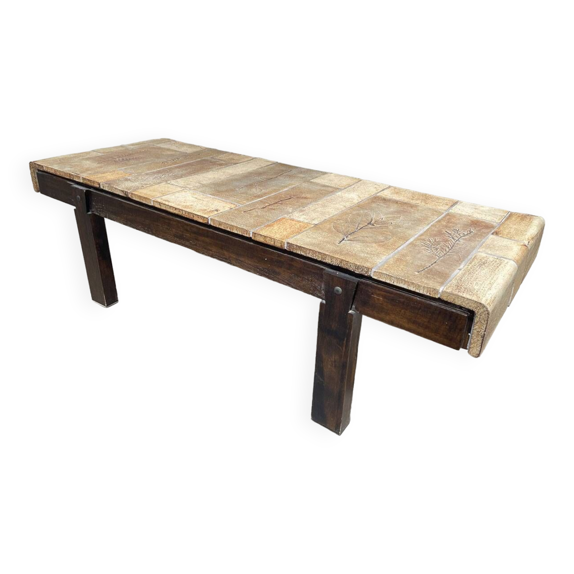 Herbarium coffee table by Roger Capron 1950's