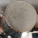 Pair of glazed and veined stoneware vases