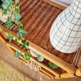 Vintage rattan shelf - bookcase