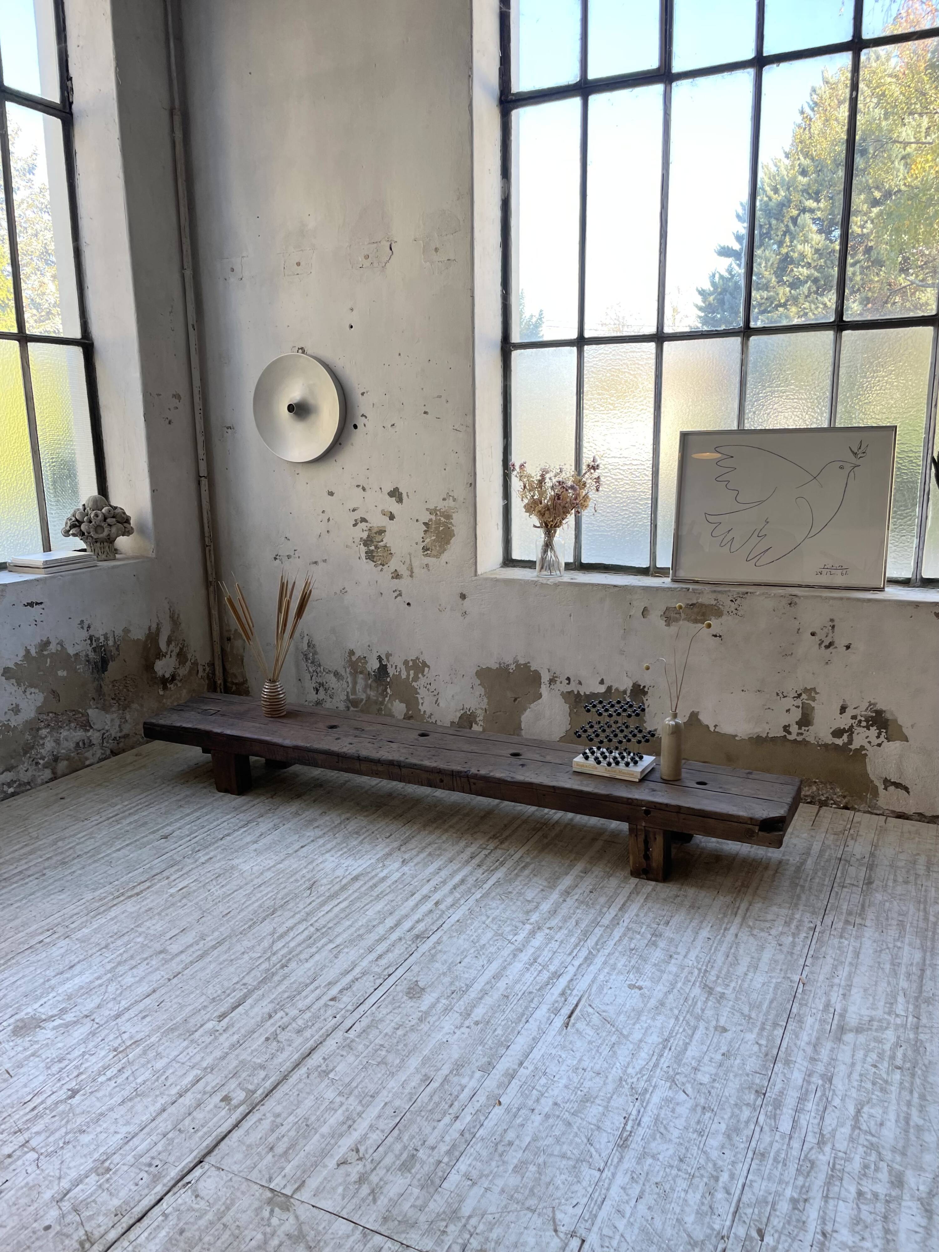 Workbench bench coffee table solid oak XXL