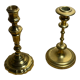 Duo de bougeoirs en laiton